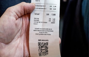 QR-code geprint op een kassaticket